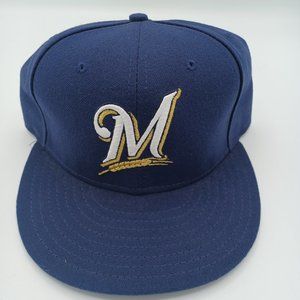 NEW ERA LOS 59FIFTY MILWAUKEE BREWERS MLB BASEBALL HAT